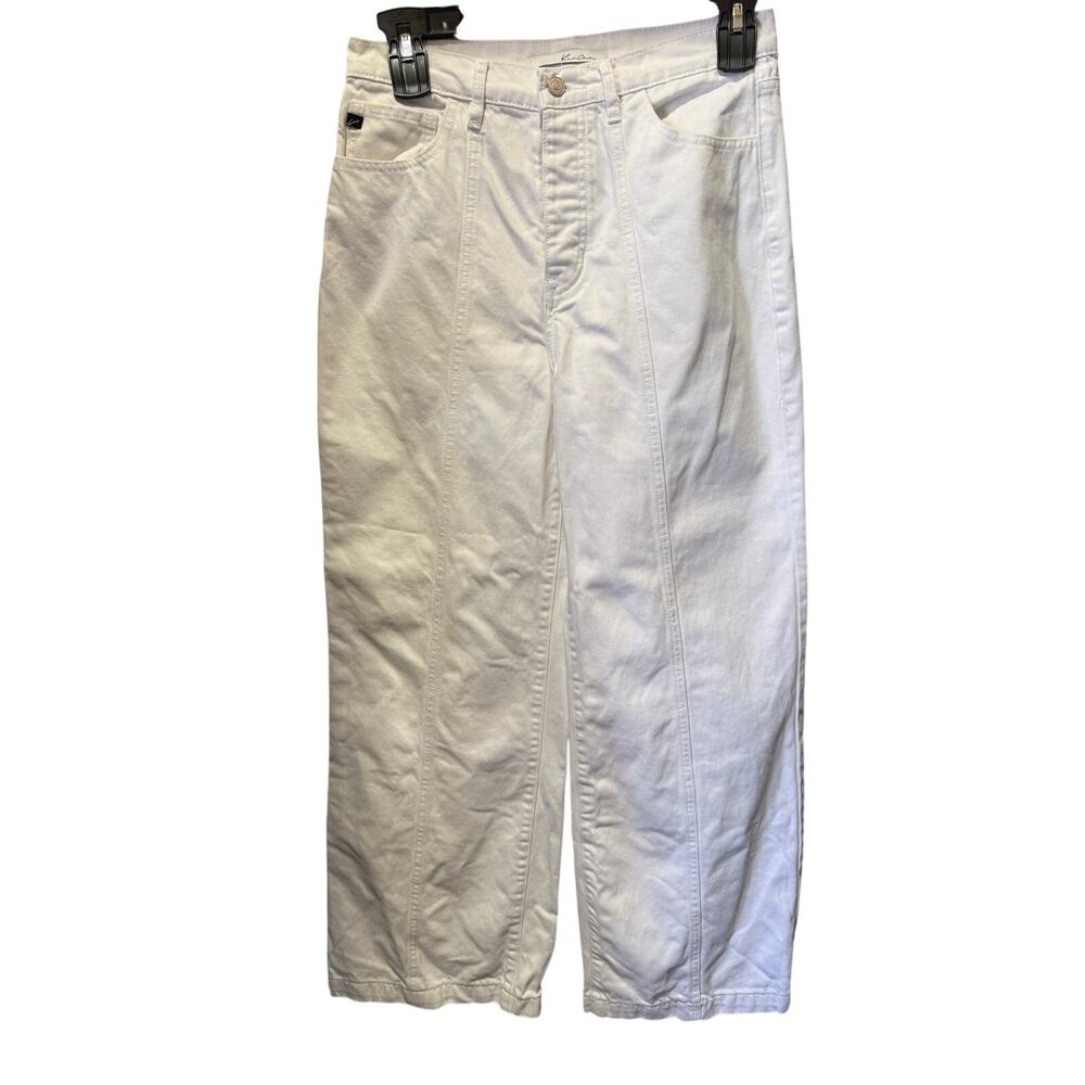 KanCan White Wide Leg High Waisted Button Fly Jeans Size 9/28 - Picture 2 of 12